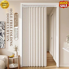 PVC Folding Door Oak Effect - White Accordion Concertina Sliding Folding Door