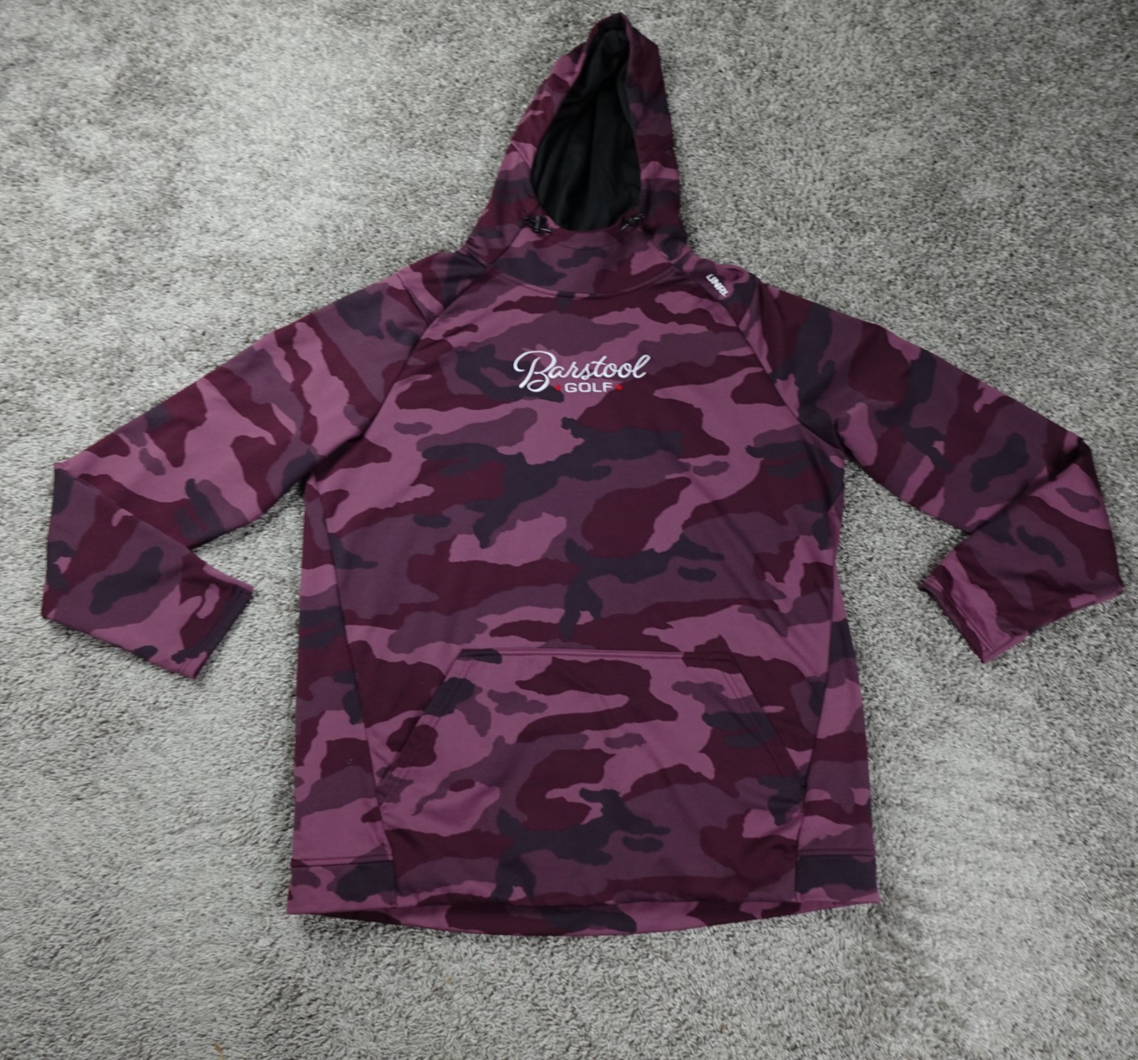 Barstool Golf Hoodie Mens Extra Large Logo Embroidered Pullover Red Camouflage