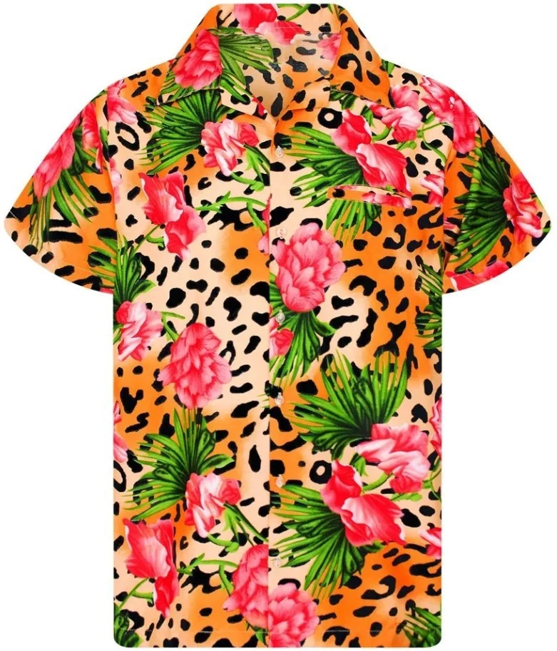 Leopard Flowers Two/Hawaiian Shirt