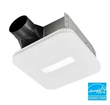 Broan AER110CCTK CFM White CleanCover Ventilation Fan with LED Light