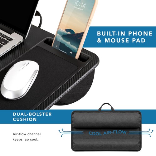 Black Carbon Lap Desk For Laptops Up To 156 Portable Lightweight Design - 第 4/5 張圖片