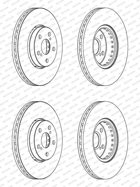 2X Ferodo 276Mm Bremsscheiben BelÜFtet Vorne Passend FüR Toyota Avensis Celica |-image