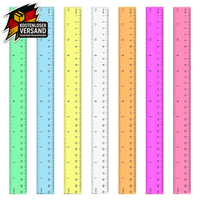 Kunststoff Lineal Set 30 Cm Farbig Transparent FüR Schule BüRo Zuhause 7 StüCk