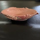 Vtg 423-12 Roseville USA Pottery Foxglove 1942 Pink Art Deco Console Bowl 14" L