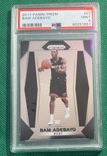 PSA 9 MINT BAM ADEBAYO RC 2017-18 PANINI PRIZM #51 ROOKIE 83 pts = 2nd MOST EVER