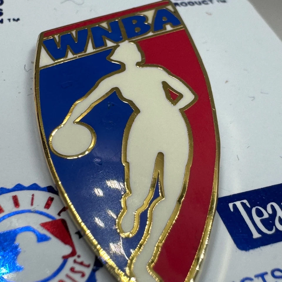 Винтажный 1997 WNBA лиги логотип эмали лацкан заколка красный синий белый официальный лицензированный - Изображение 2 из 4