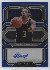 2021 Panini Prizm Draft Picks College Penmanship Blue /149 Manny Camper Auto 0l2