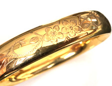 13g Vintage Bracelet MARKED 14K GOLD FILLED Clamper Clamper Bangle Jewelry lot y