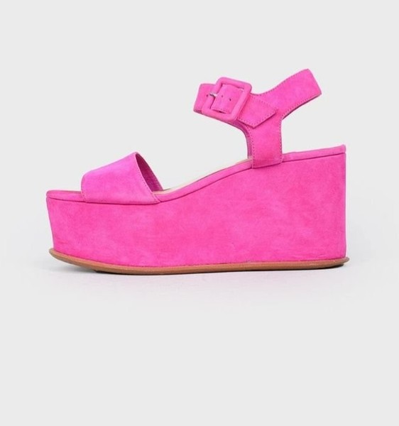 Women Heels Pink Suede 35