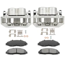 For 1997 98 99 00 01 02 03 FORD F-150 Front Pair Brake Calipers And Ceramic Pads