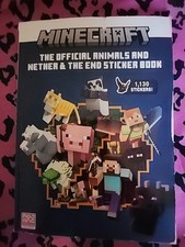 Minecraft the official animals and nether the end sticker bookFREE SHIPPING