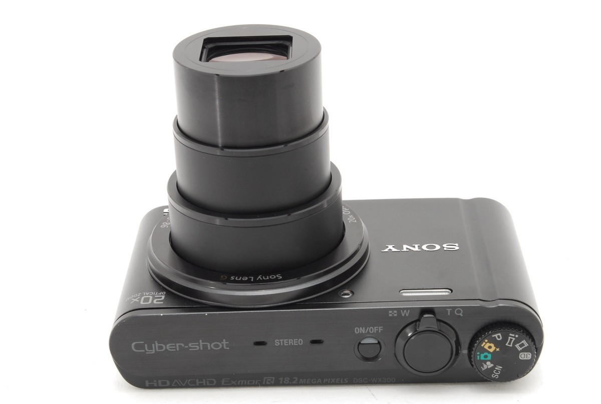 NEAR MINT w/Case】SONY Cyber-shot DSC-WX300 Black Compact