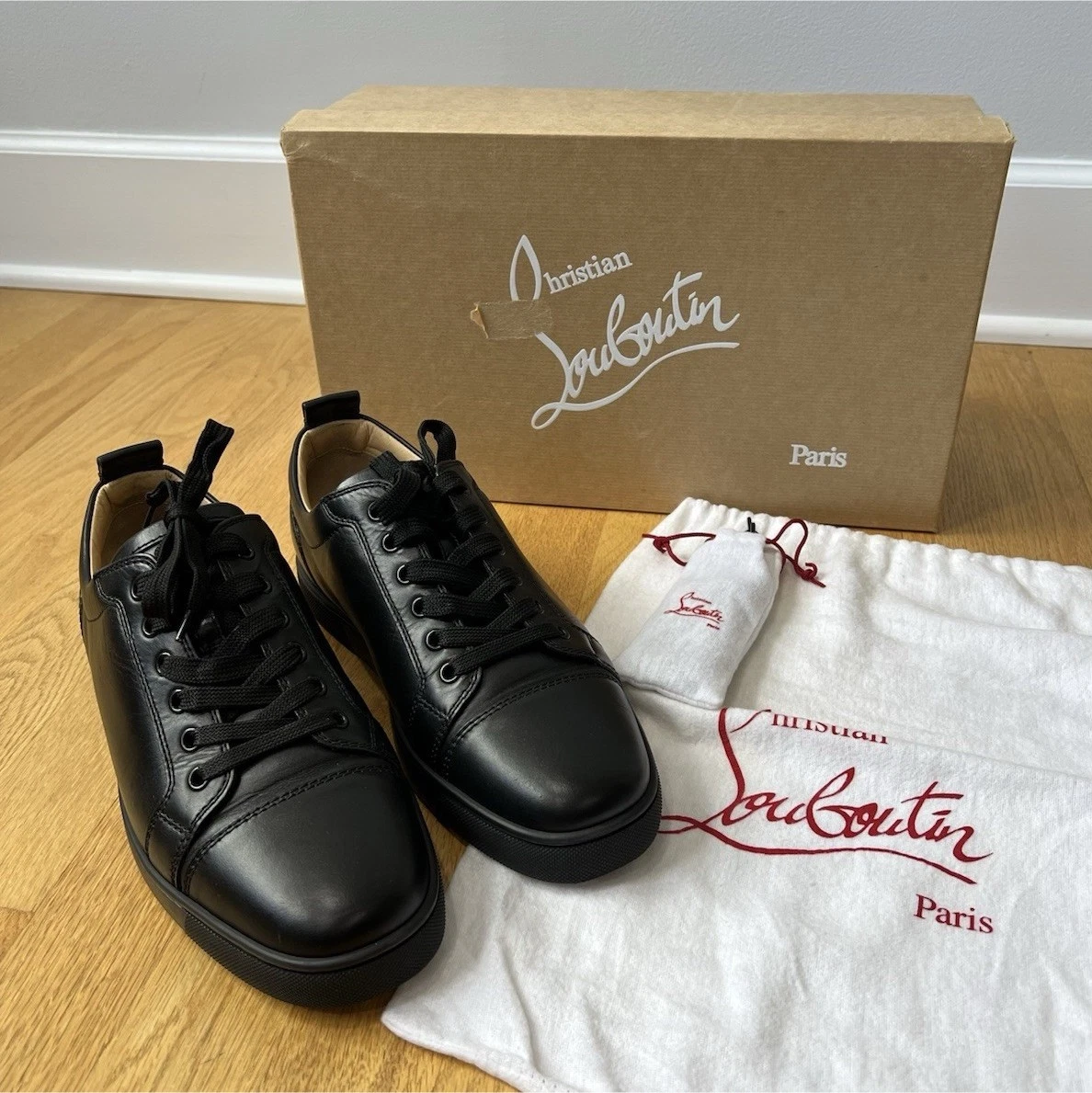Christian Louboutin Women's Leather Upper Solid Casual Shoes for