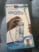 Clean Stream Pump Action Enema Bottle w Nozzle - Hygiene Enema Douche Kit