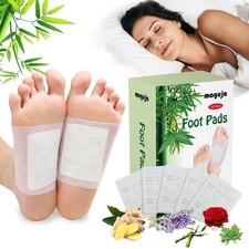 100PCS Natural Bamboo Vinegar Foot Pads Foot and Body Care, Sleep Feel Bett...