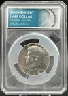 1968-D, Kennedy Half Dollar, 40% Silver, US Mint, Uncirculated, In Keepsake Slab