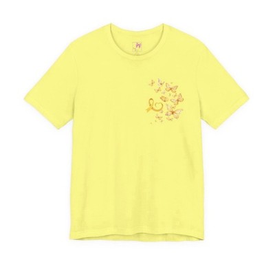 Unisex Cotton Endometriosis Awareness Y Shirt In  YELLOW 
