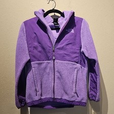 The North Face Kids Purple Fleece Hoodie Zip Up Sweatshirt/Jacket Size L 14/16
