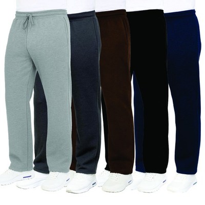 Men's Classic Heavyweight Fleece Sweatpants with Open Bottom (S-3XL) - Free Ship
