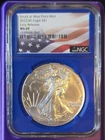 U.S. Mint American Silver Eagle 2022 (W) NGC MS69, Early Release, Blue Core