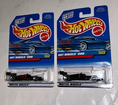 1998 Hot Wheels 500 Indy Car black    #244 Lot/2 No Fear Decal  and Without  New