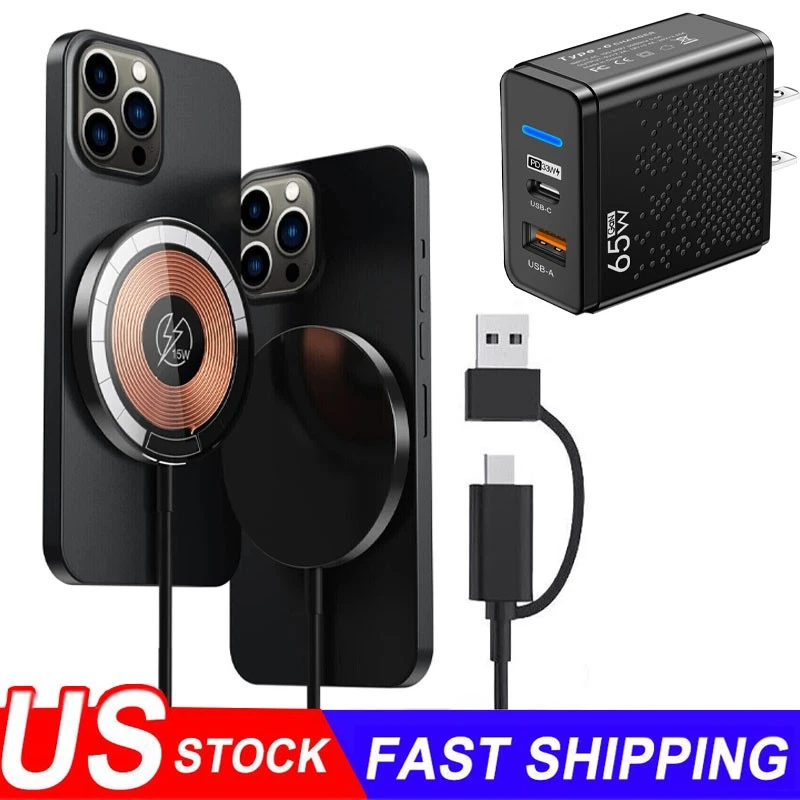 Cargador inalámbrico Mag Safe cargador rápido magnético para iPhone 17 ProMax 16 15 14 13 Foto 2 de 4