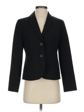 Jones New York Collection Women Black Blazer 4 Petites