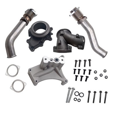 EBPV Pedestal Exhaust Housing Up Pipes For 99.5-03 Ford Powerstroke