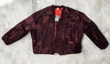 Nike Naomi Osaka Jacquard Oversized Jacket Burgundy Women  s Sz XL FV7795-652
