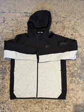 Nike Tech Fleece Windrunner Black Grey Zip Hoodie NWT HV0949-011 Men's Size XXL