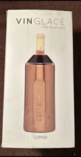 Vinglacé Copper Wine Chiller Portable Champagne SS Metal Insulator Sleeve - NOB