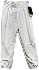 Wilson Youth Basic Classic Fit Pull-Up Baseball Pants Size Large White Solid