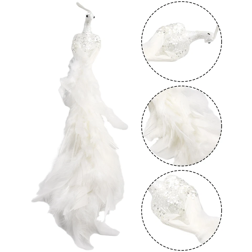 Simulierter Weißer Pfau Pfau Dekorationen Und Andere Dekorative Szenen - Bild 3 von 4