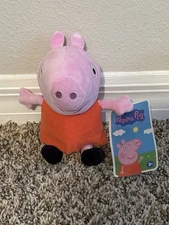 TOY FACTORY PEPPA PIG 8" PEPPA PIG PLUSH NEW WITH TAG NWT