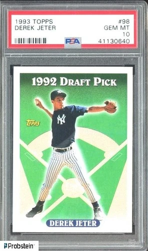 1993 Topps #98 Derek Jeter New York Yankees RC Rookie HOF PSA 10 GEM MINT