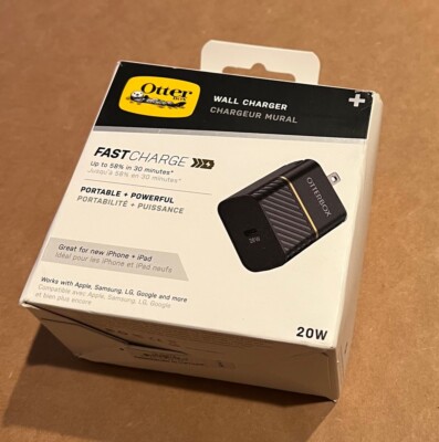 2-PACK OtterBox USB-C Fast Charge Wall Charger 20W Black