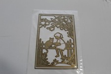 Anna Griffin "Little Girl Cat on Fence" NEW Beautiful 2 Dies