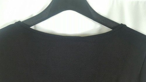 Eileen Fisher schwarzes Oberteil Kurzarm Rundhalsausschnitt Viskose Lycra Mischung Größe Small - Bild 7 von 7