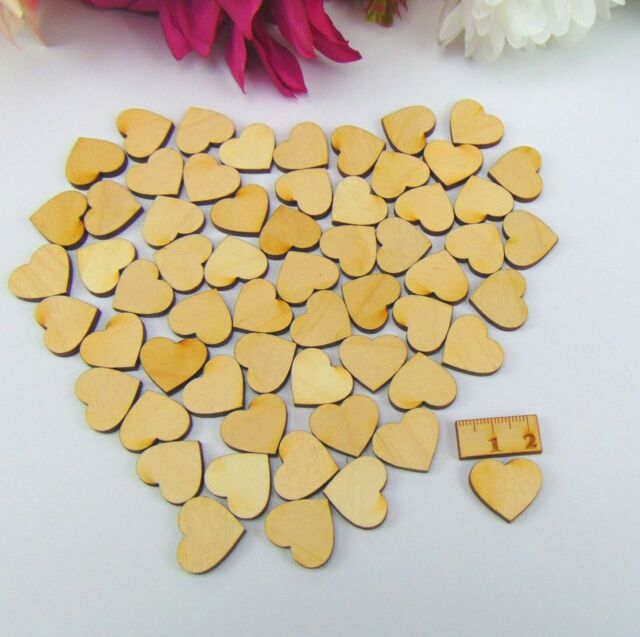 60x mini wooden hearts 2 cm scattered decoration table decoration wedding gift crafting set47- 60x mini wooden hearts 2 cm scattered decoration table decoration wedding gift crafting set47-