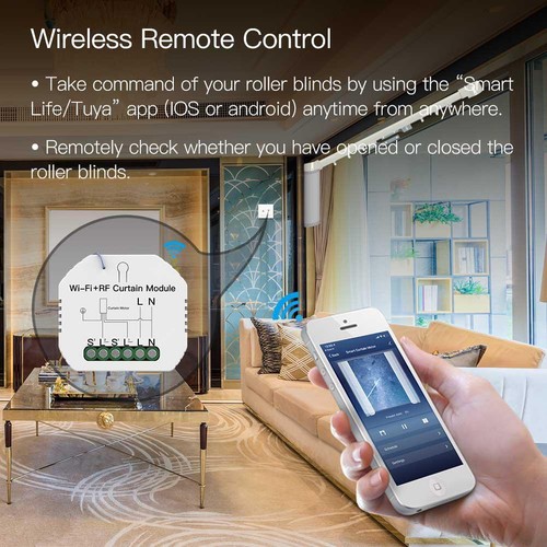 Tuya RF Roller Shutter Blinds Motor WiFi Curtain Switch Module with ...