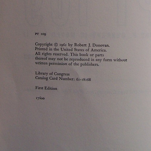 PT 109 by Robert J. Donovan (1961) Hardcover First Edition No Book Jacket - Picture 3 of 5