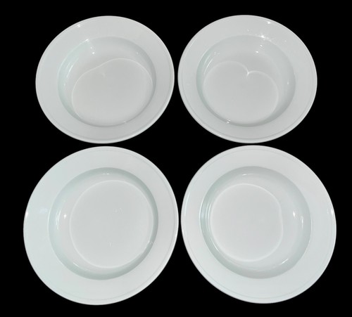 Set Of 4 Williams-Sonoma Pantry Essentials 10" White Wide Rimmed Pasta Bowls EUC - Picture 4 of 9