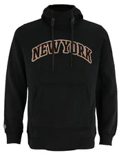 FISLL NBA Men's New York Knicks Reflective Sherpa Pullover Hoodie