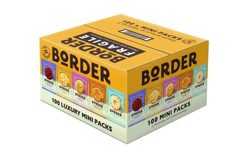 Border Biscuits 100 Luxury Mini Packs with 5 Varieties (Individually Wrapped)