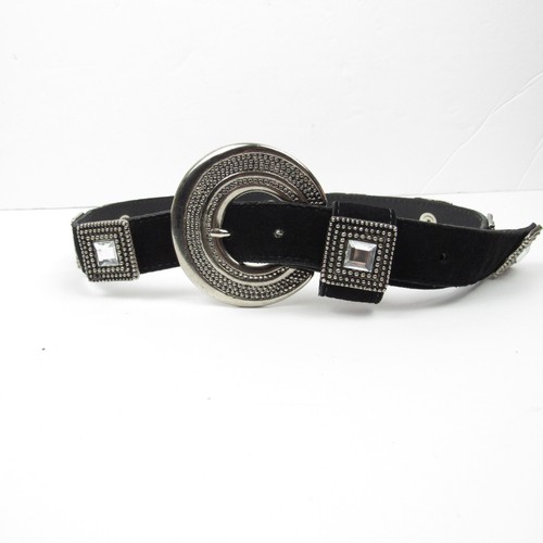 Cache Damen Gürtel schwarz modisch Kunstleder/Wildleder klein #6901 verziert - Bild 2 von 9