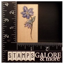 Hampton Art Rubber Stamps J0003 BLUR FLOWER STEM LEAVES W22