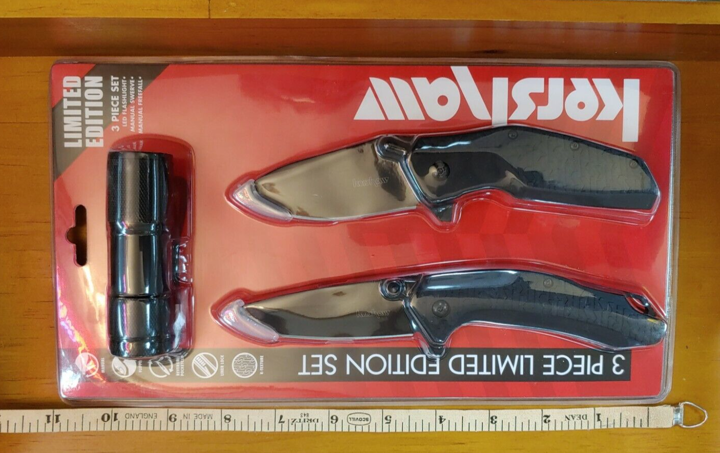 NEW Kershaw Collection 3 Piece Limited Edition Set 2 Knives & LED