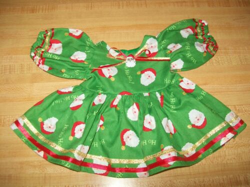 CHRISTMAS SANTA DRESS 2 W/RIBBONS+SANTA BUTTON for 16-18" CPK Cabbage Patch Kids - Picture 1 of 4