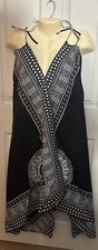 NEW Xpress African Black Scarf Dress Size One Size Fit All