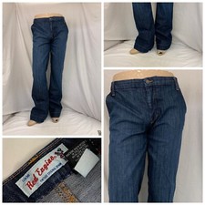 Red Engine Jeans Sz 31 Blue Cotton Stretch Dark Wash Made In USA YGI N2-327